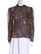 Saloni Silk Floral Print Blouse