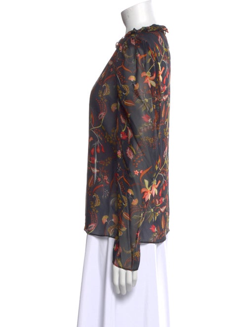 Saloni Silk Floral Print Blouse