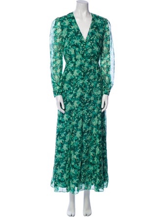 Saloni Silk Midi Length Dress