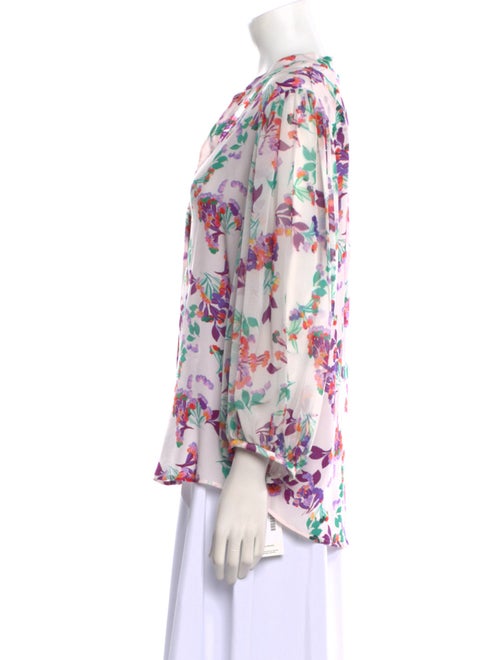 Saloni Silk Floral Print Blouse