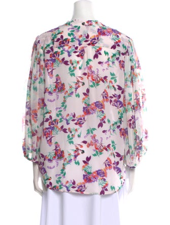Saloni Silk Floral Print Blouse