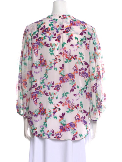 Saloni Silk Floral Print Blouse
