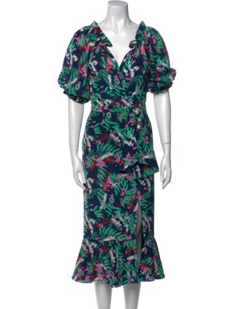 Saloni Silk Midi Length Dress