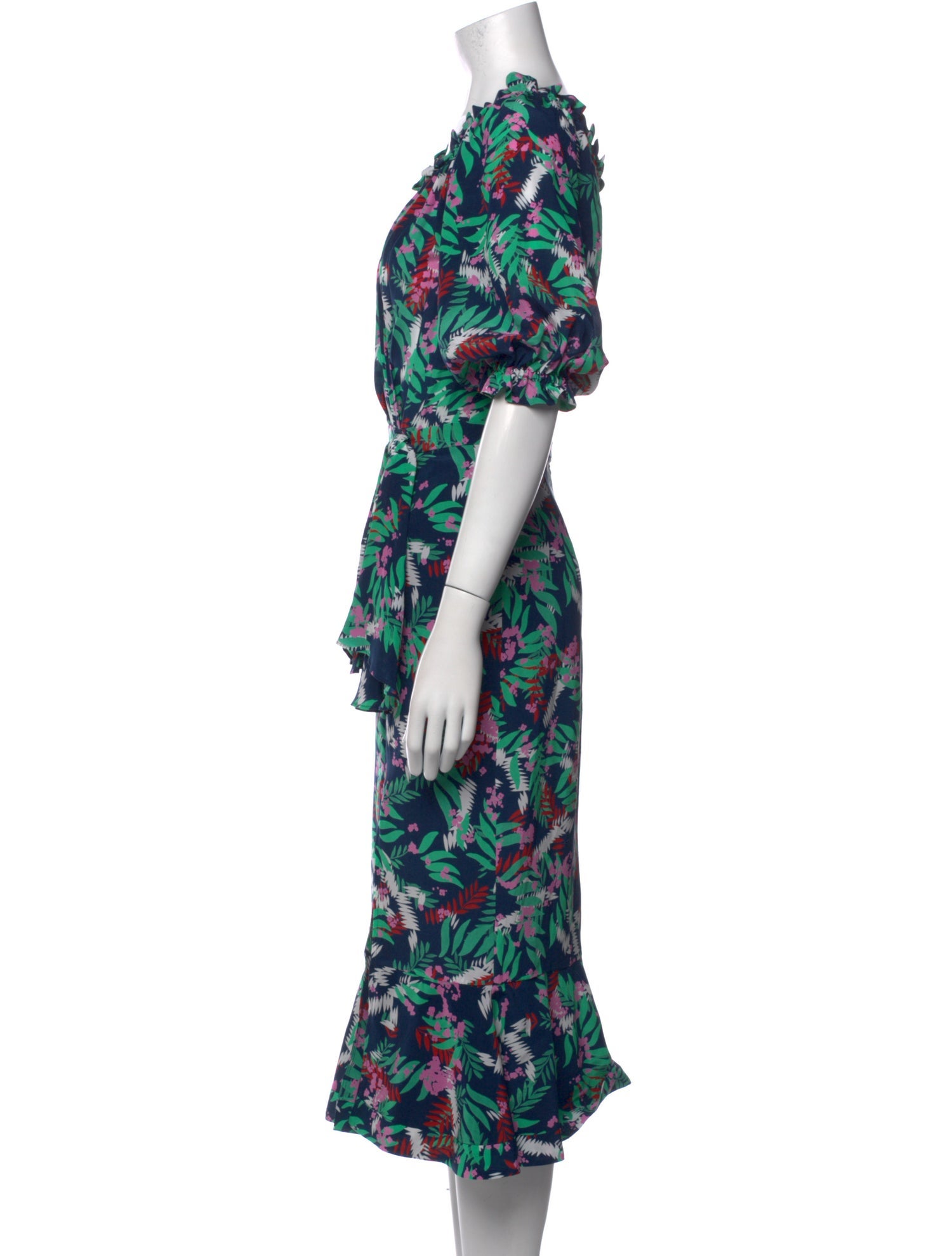 Saloni Silk Midi Length Dress