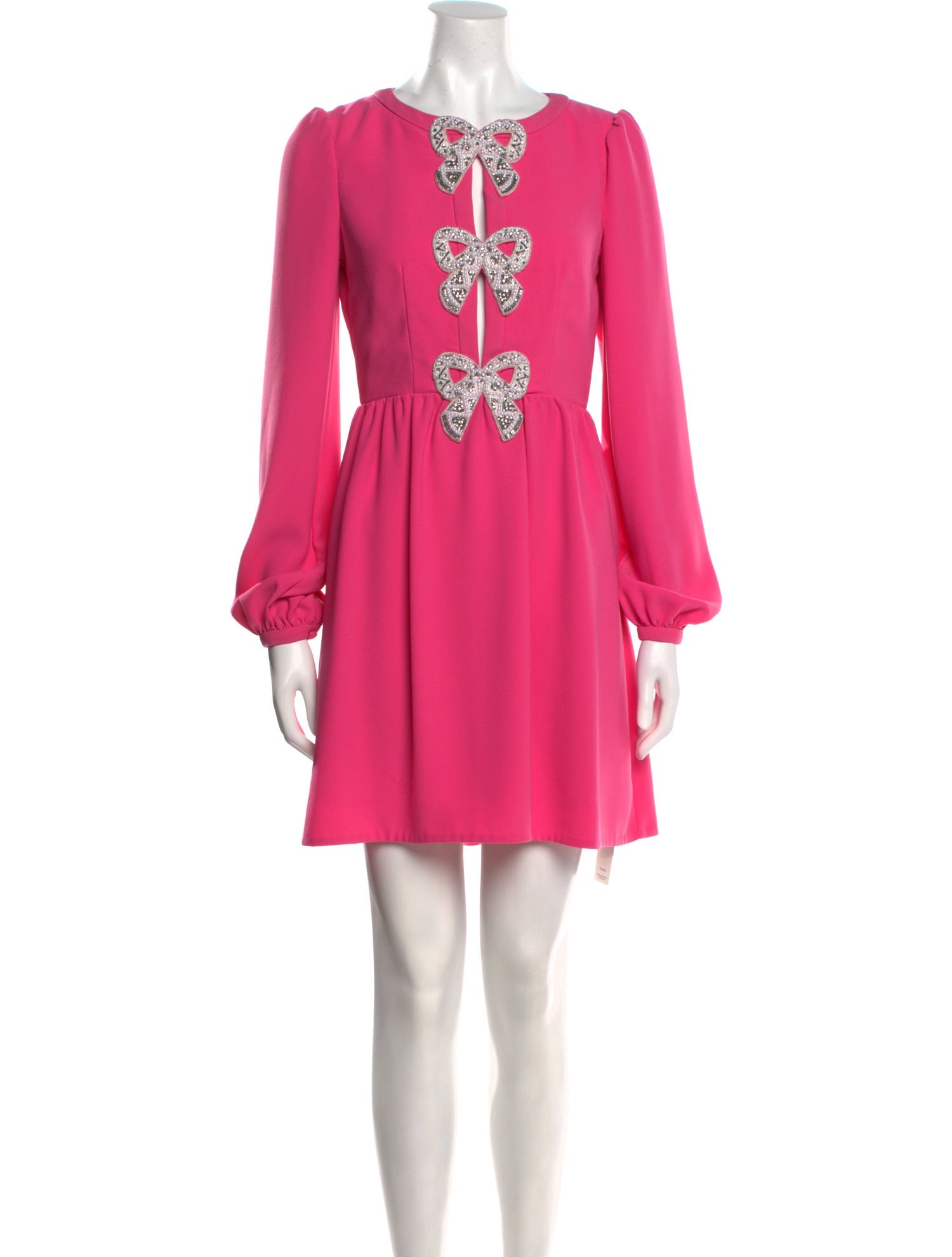 Saloni Crew Neck Mini Dress