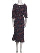 Saloni Silk Midi Length Dress