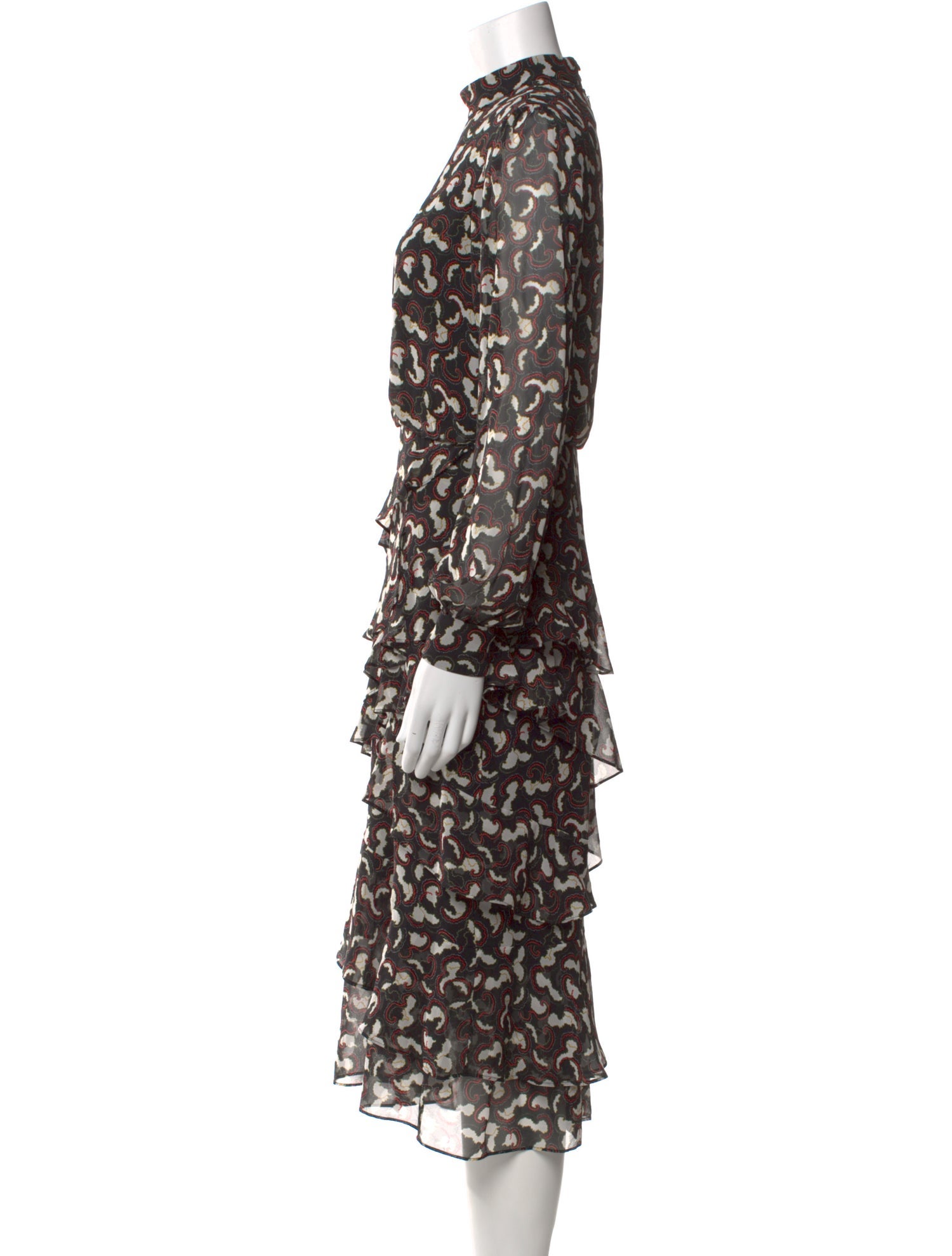 Saloni Silk Midi Length Dress