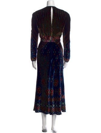Saloni Printed Long Dress
