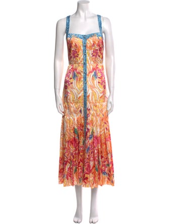 Saloni Floral Print Long Dress