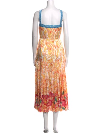 Saloni Floral Print Long Dress