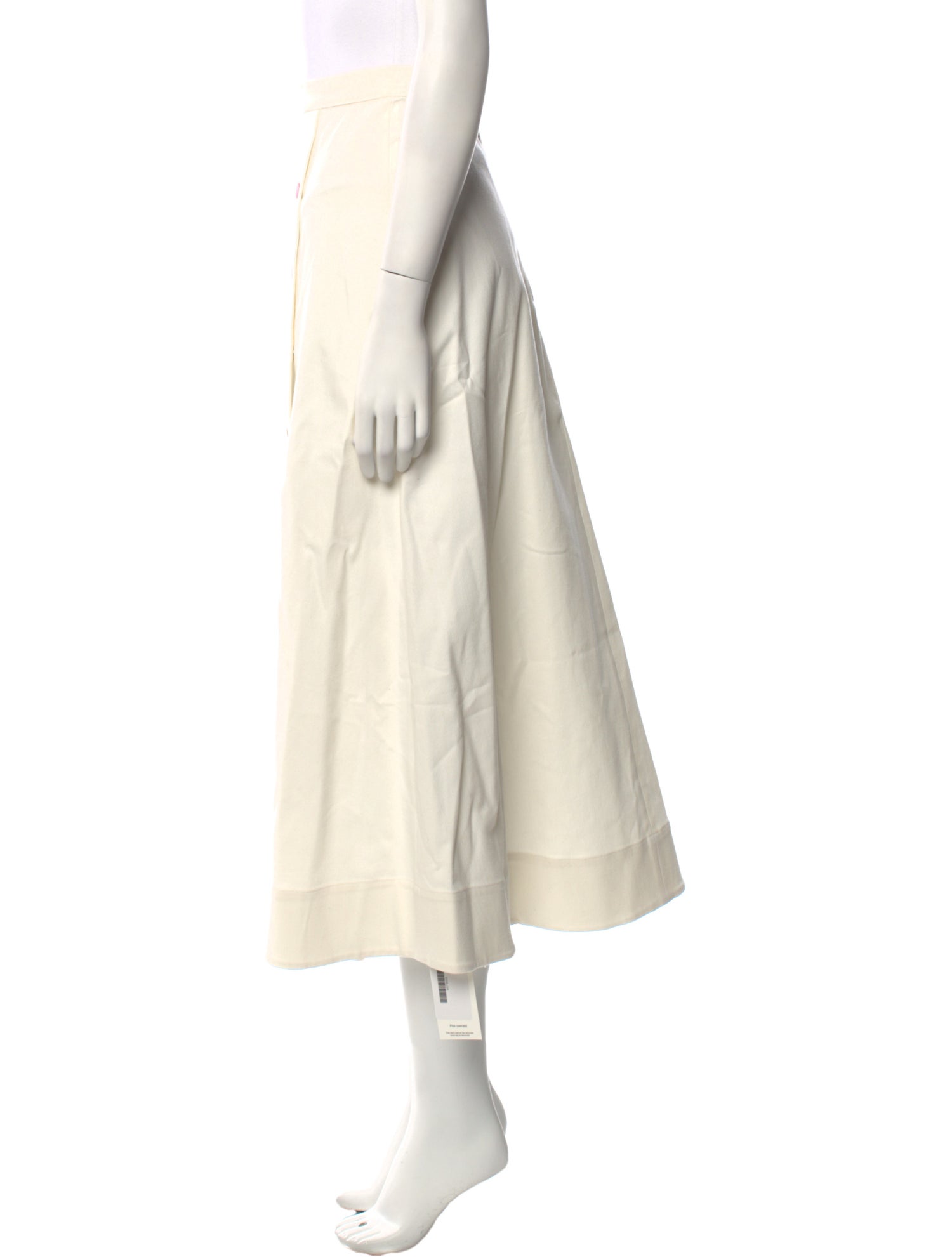 Saloni Pleated Accents Midi Length Skirt