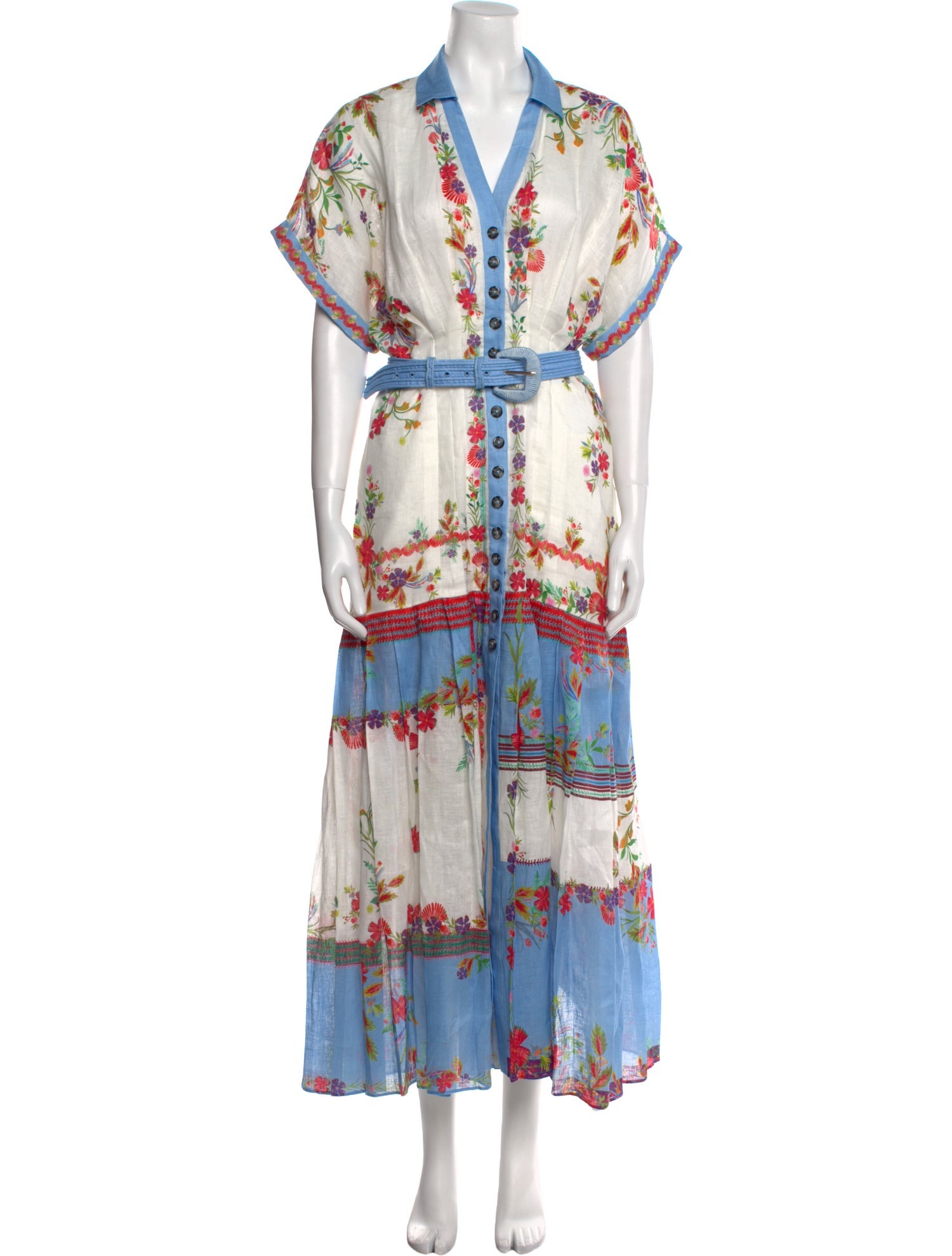 Saloni Linen Long Dress