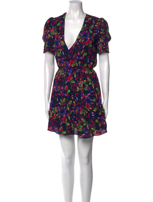 Saloni Floral Print Mini Dress