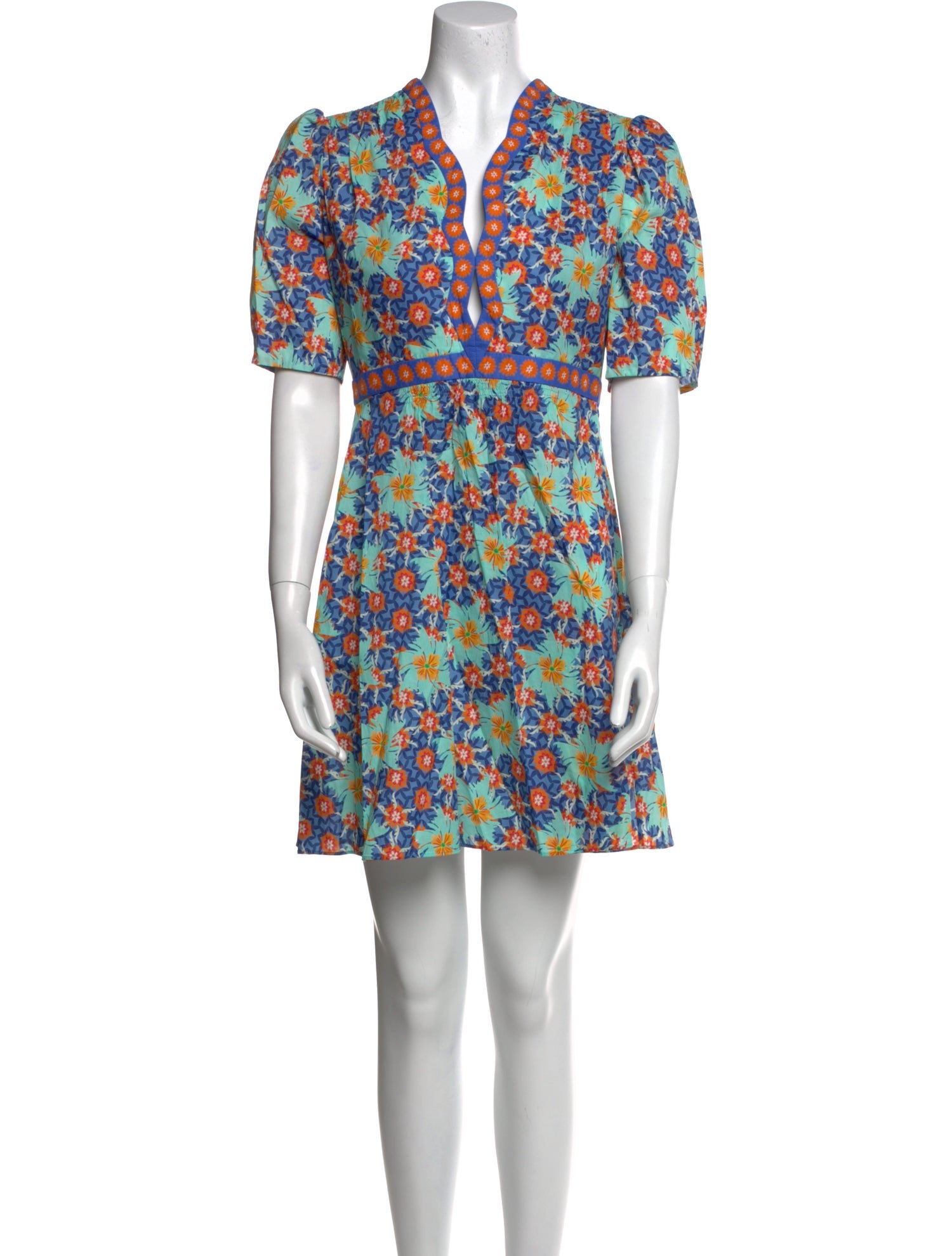 Saloni Floral Print Mini Dress