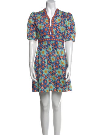 Saloni Floral Print Mini Dress