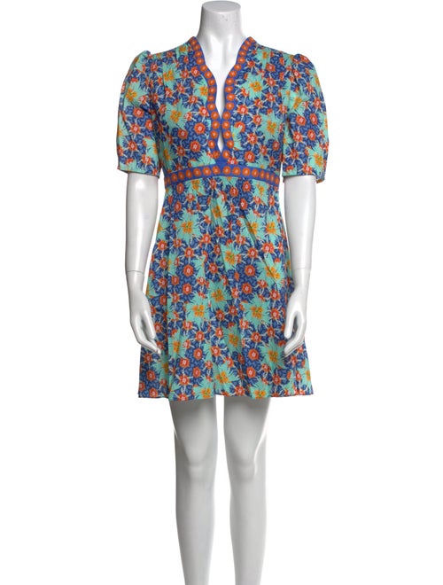Saloni Floral Print Mini Dress