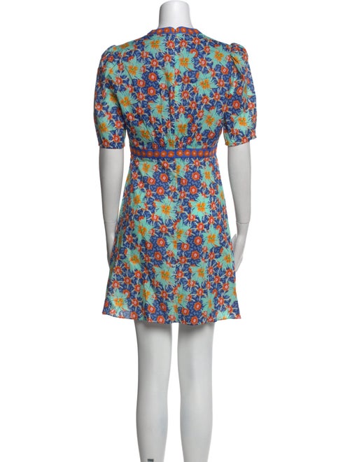 Saloni Floral Print Mini Dress