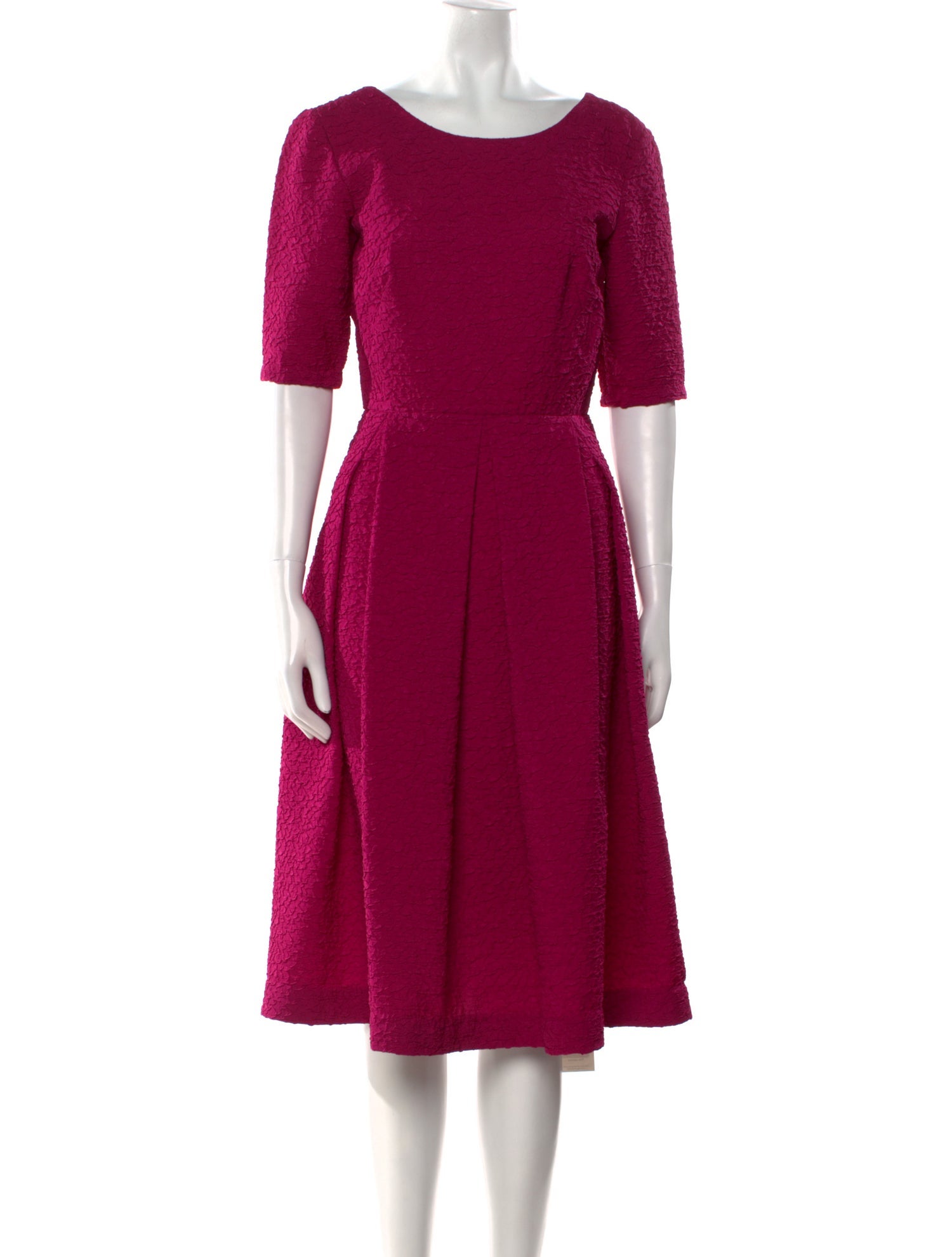 Saloni Scoop Neck Midi Length Dress