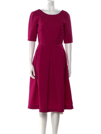 Saloni Scoop Neck Midi Length Dress