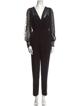 Saloni V-Neck Jumpsuit