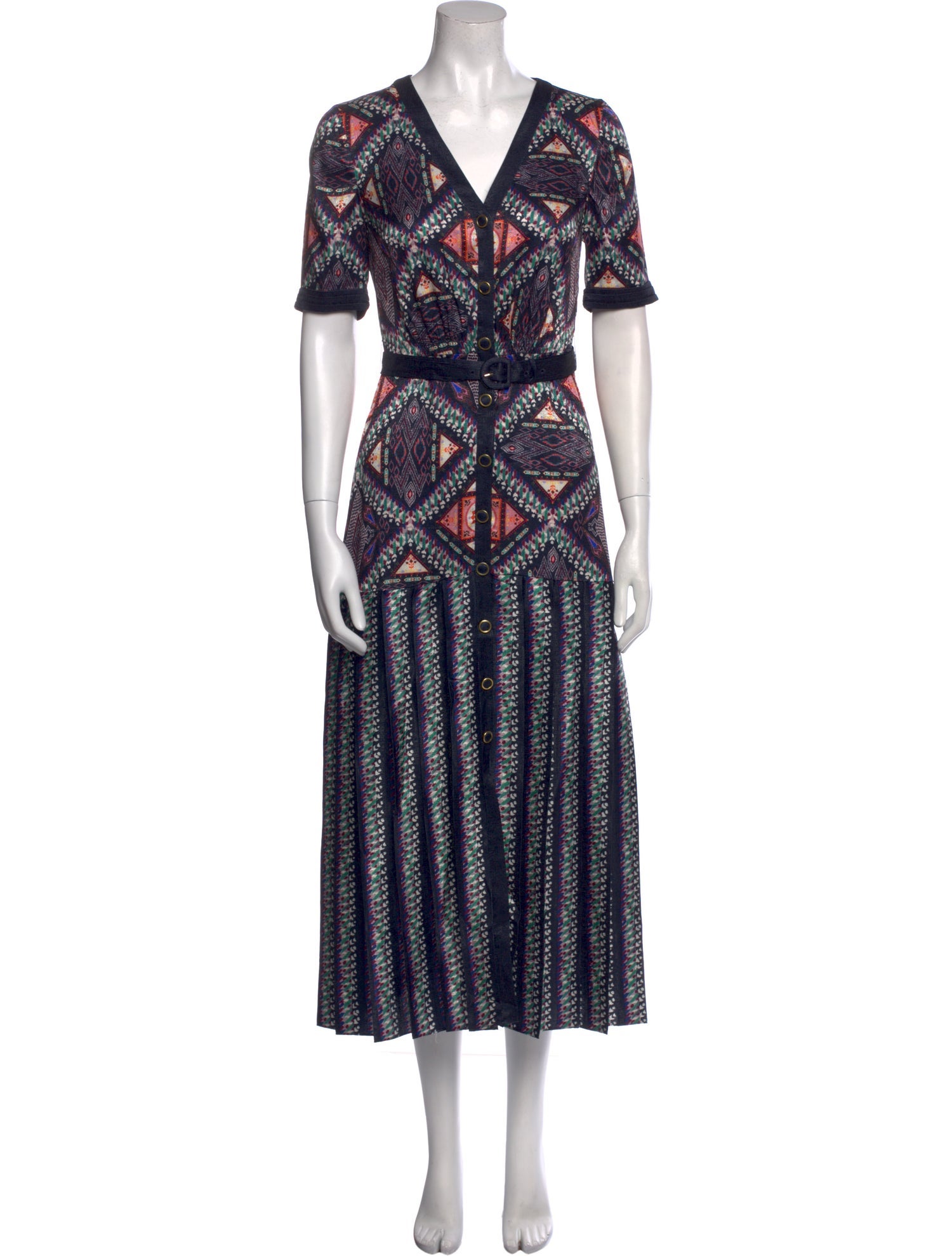Saloni Printed Midi Length Dress w/ Tags