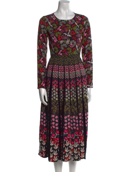 Saloni Floral Print Midi Length Dress