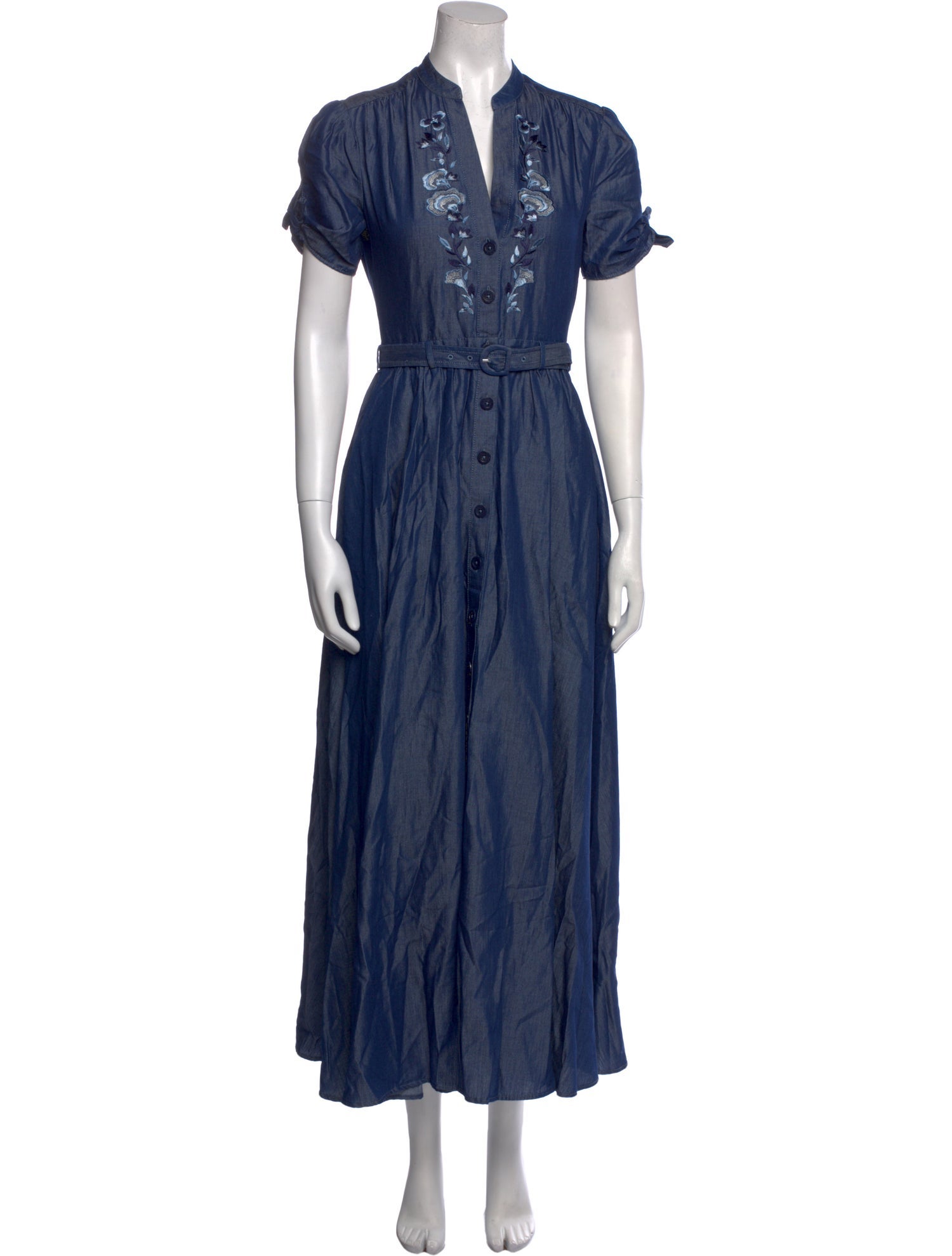 Saloni V-Neck Long Dress w/ Tags