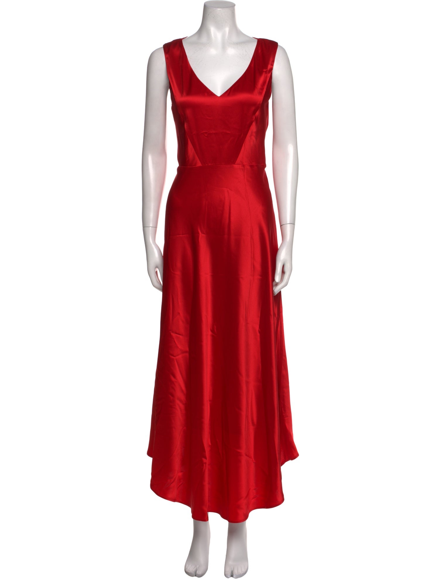 Saloni V-Neck Long Dress