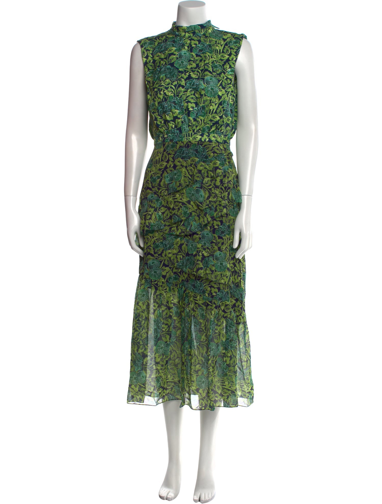 Saloni Silk Midi Length Dress