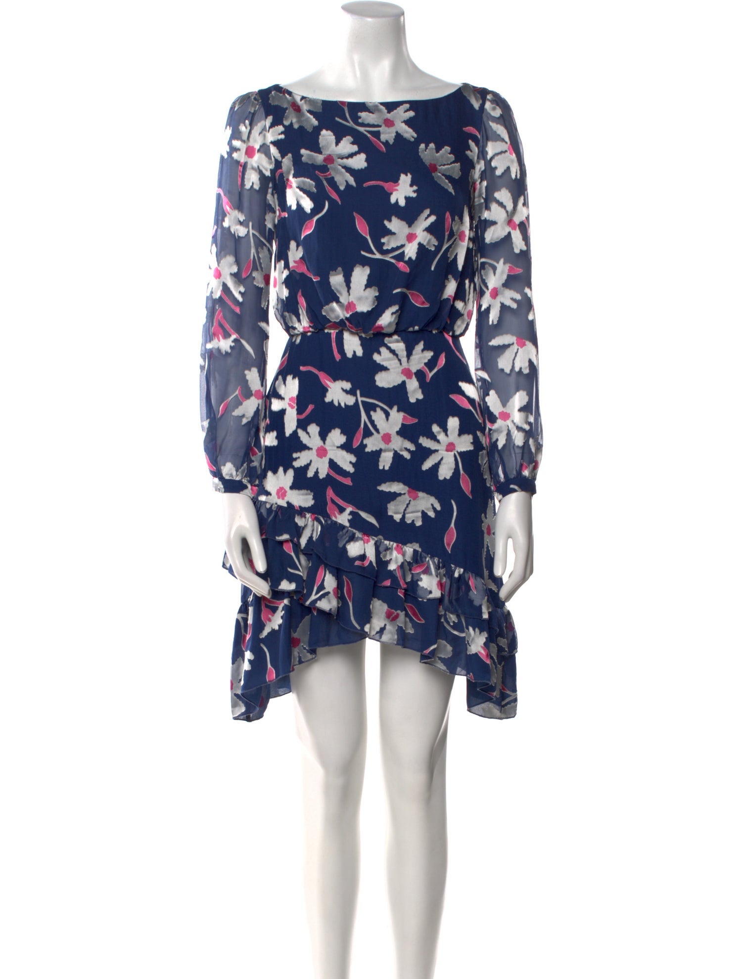 Saloni Floral Print Mini Dress