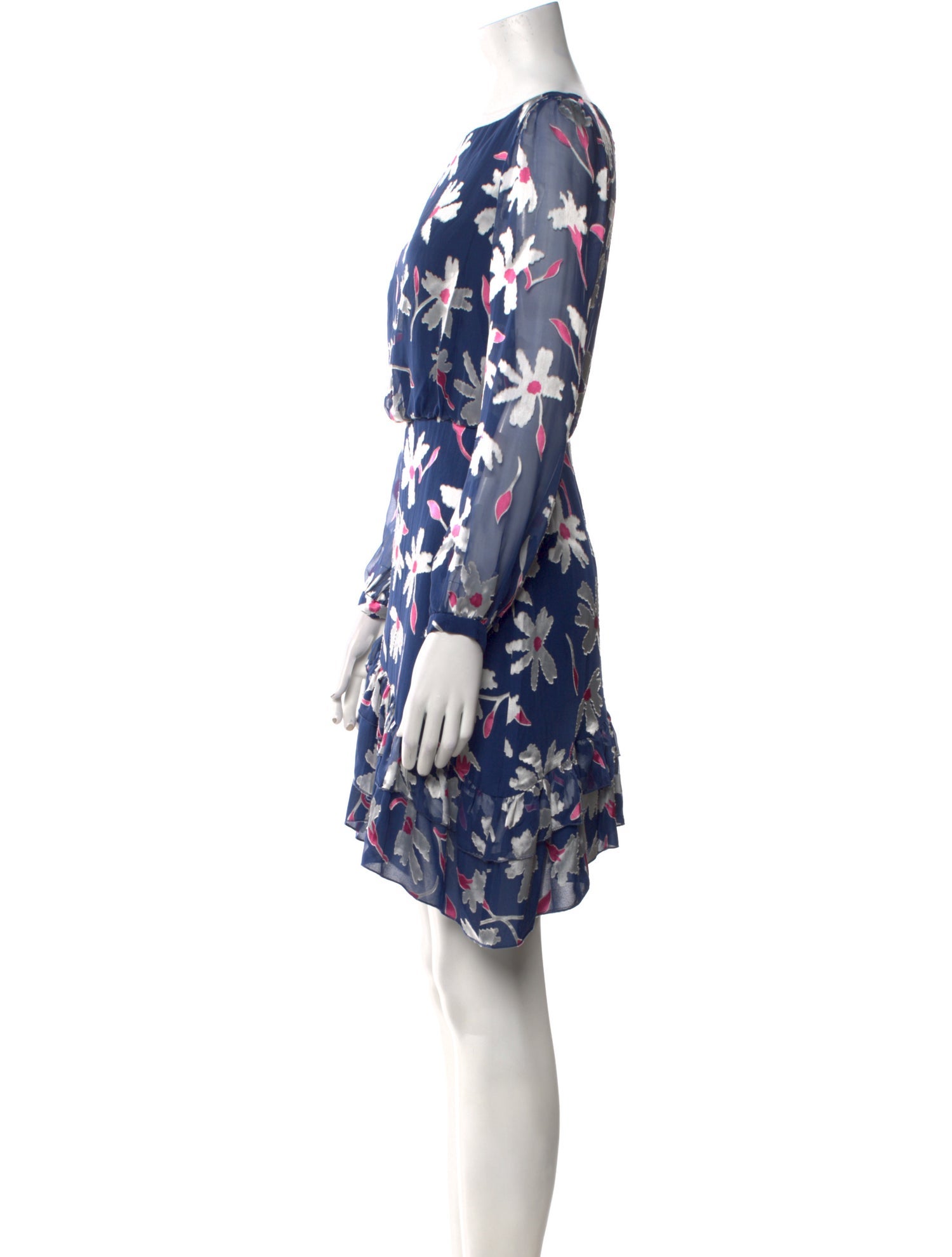 Saloni Floral Print Mini Dress