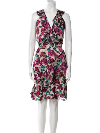 Saloni Floral Print Mini Dress