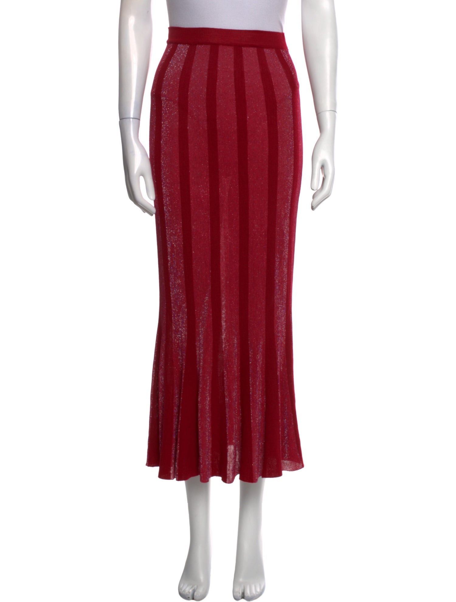 Saloni Merino Wool Midi Length Skirt