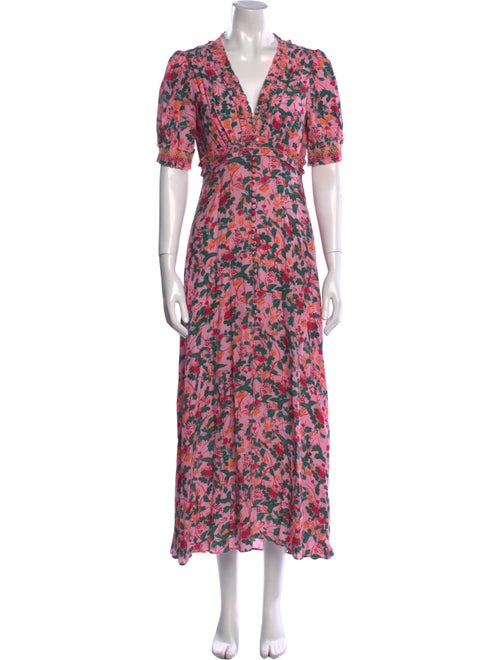 Saloni Floral Print Long Dress