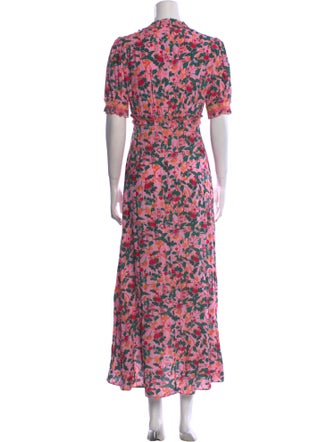 Saloni Floral Print Long Dress