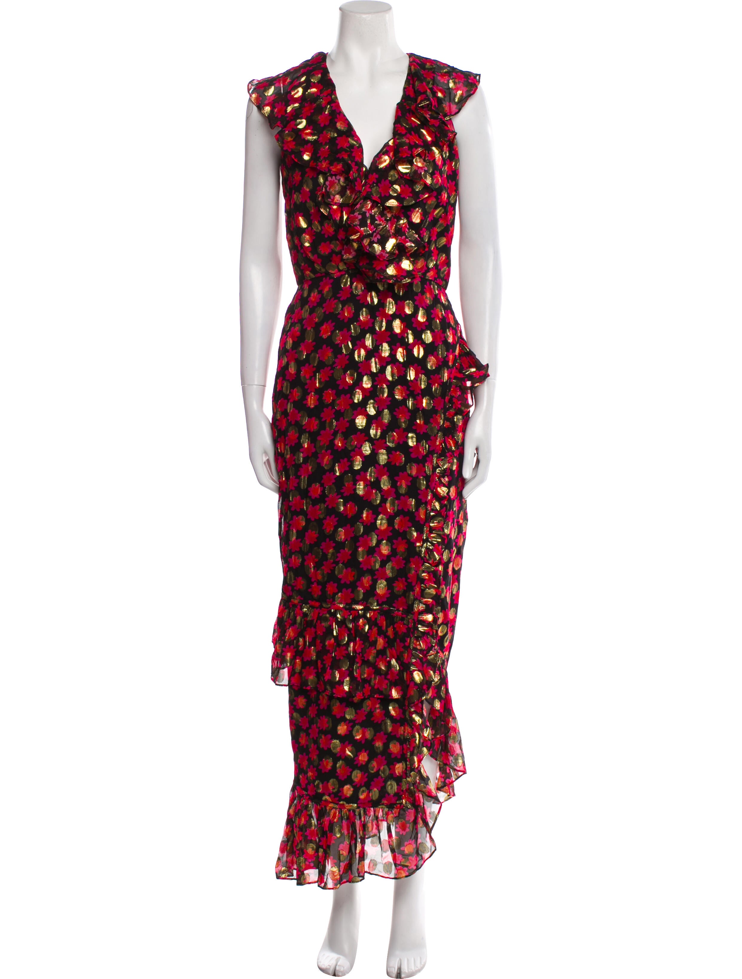 Saloni Floral Print Long Dress