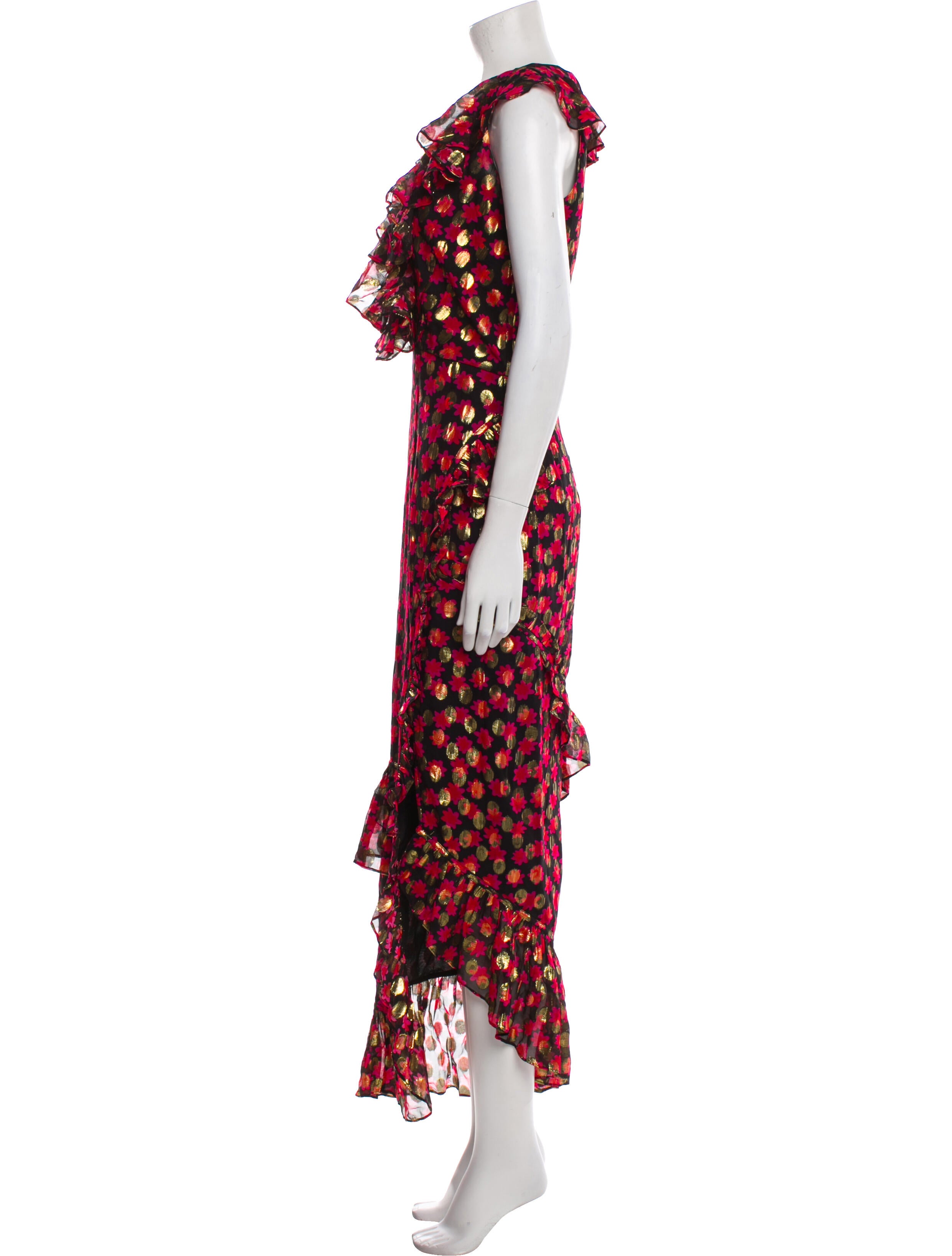 Saloni Floral Print Long Dress
