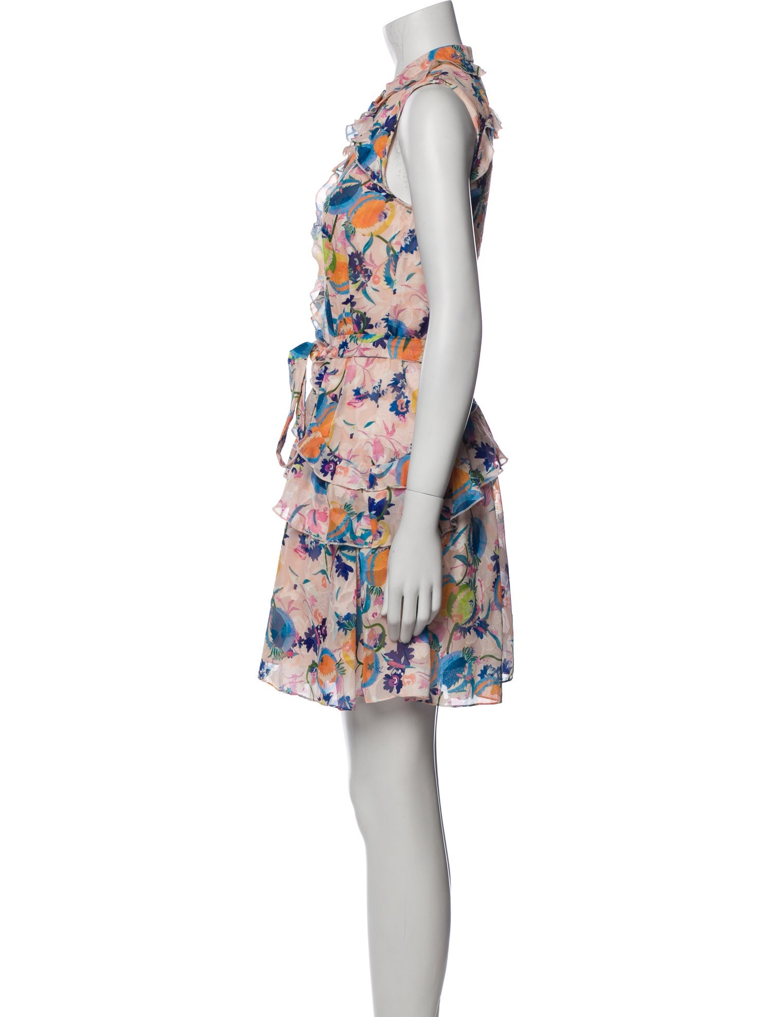 Saloni Floral Print Mini Dress