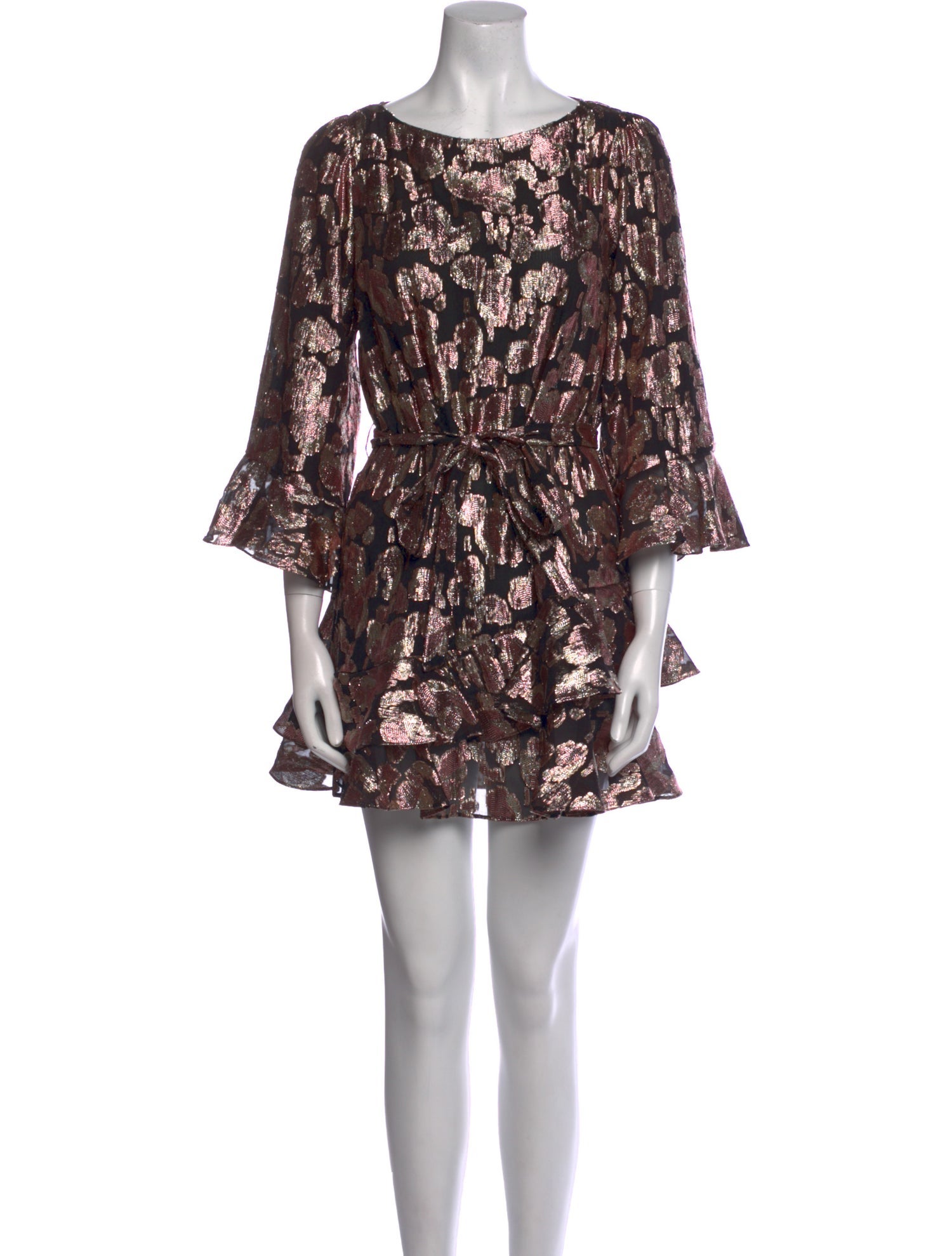 Saloni Floral Print Mini Dress