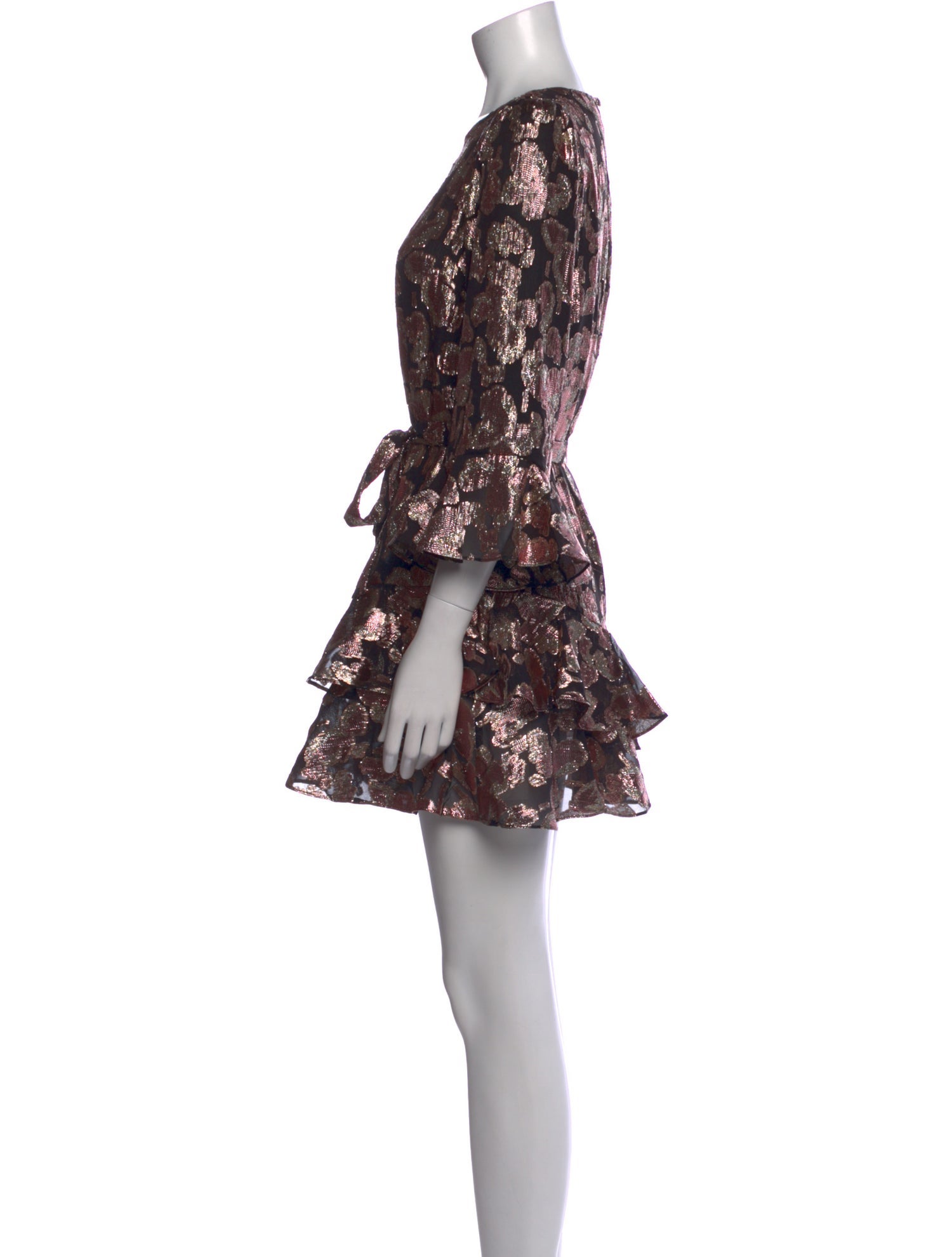 Saloni Floral Print Mini Dress