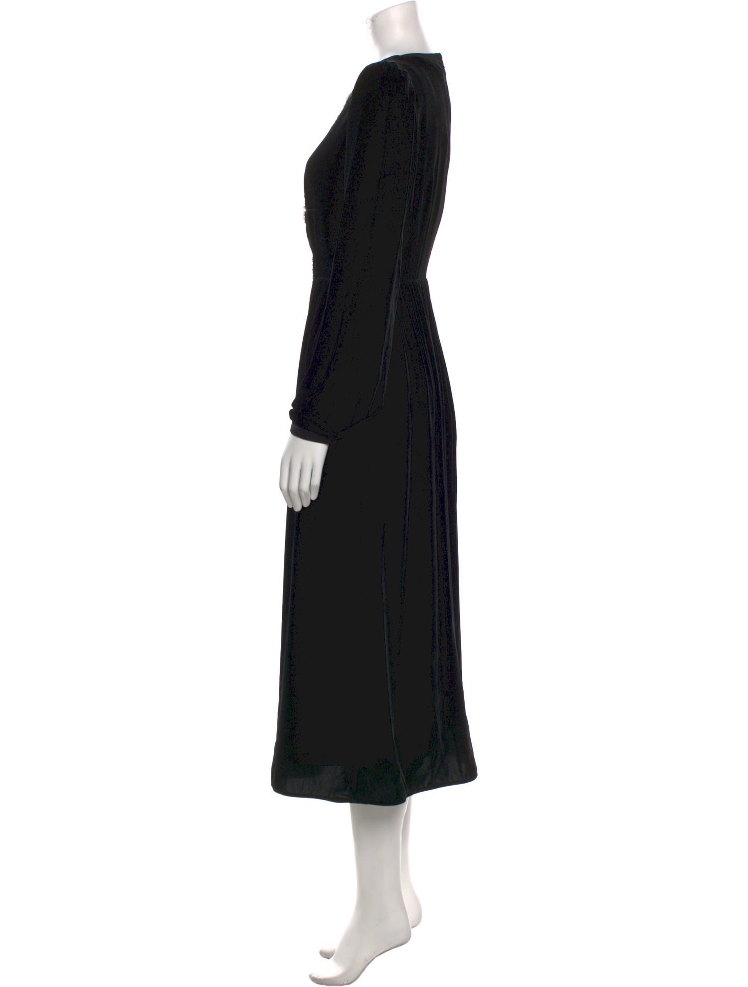Saloni Crew Neck Long Dress w/ Tags