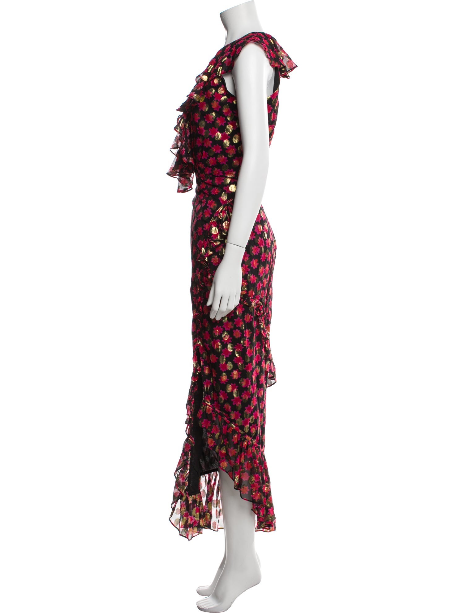 Saloni Floral Print Long Dress