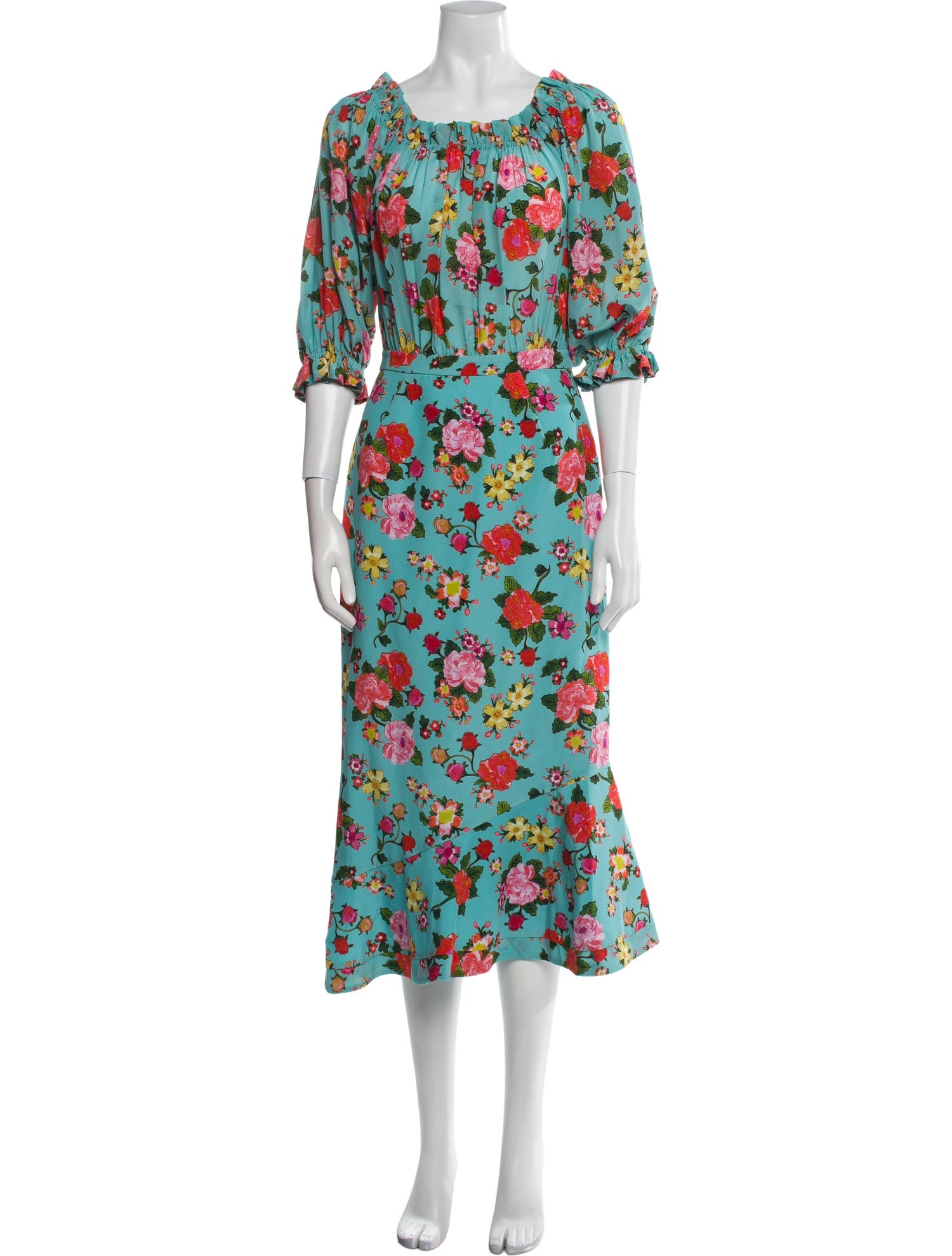 Saloni Silk Midi Length Dress