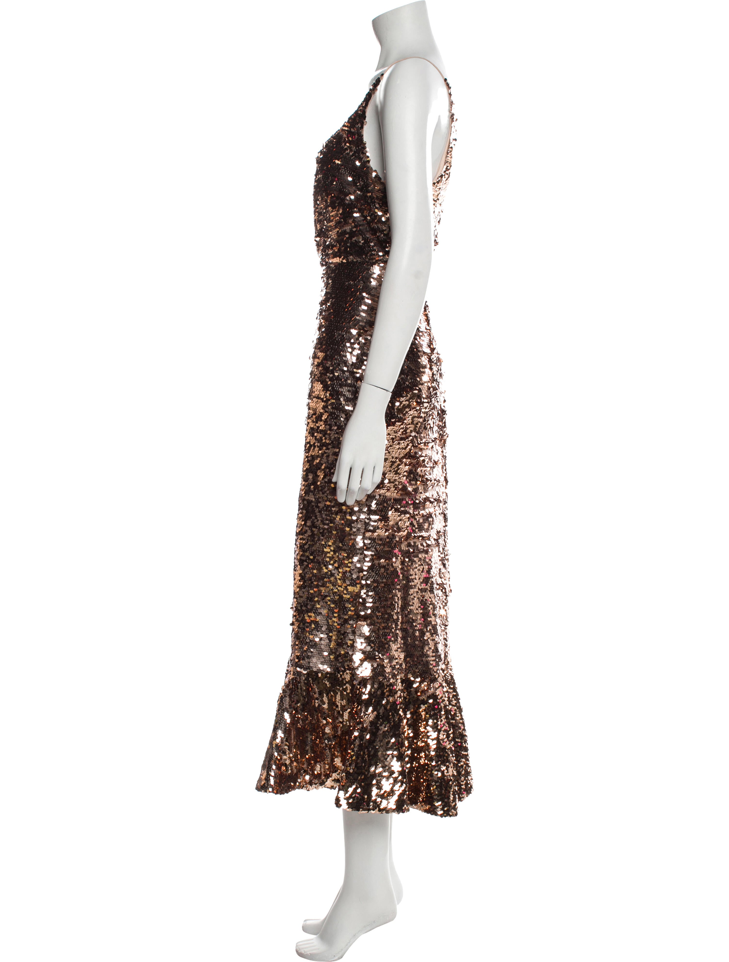 Saloni V-Neck Long Dress w/ Tags