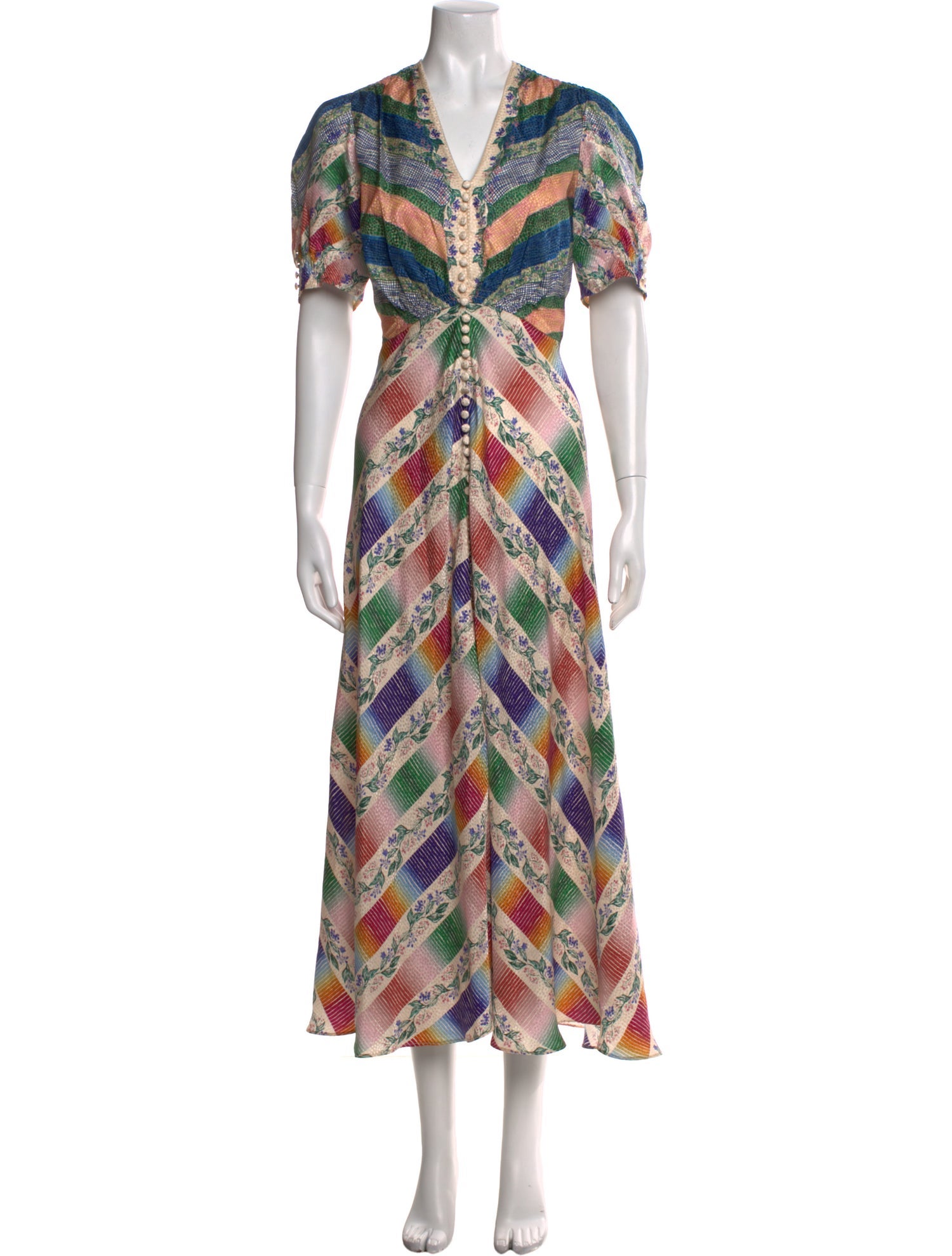 Saloni Printed Long Dress