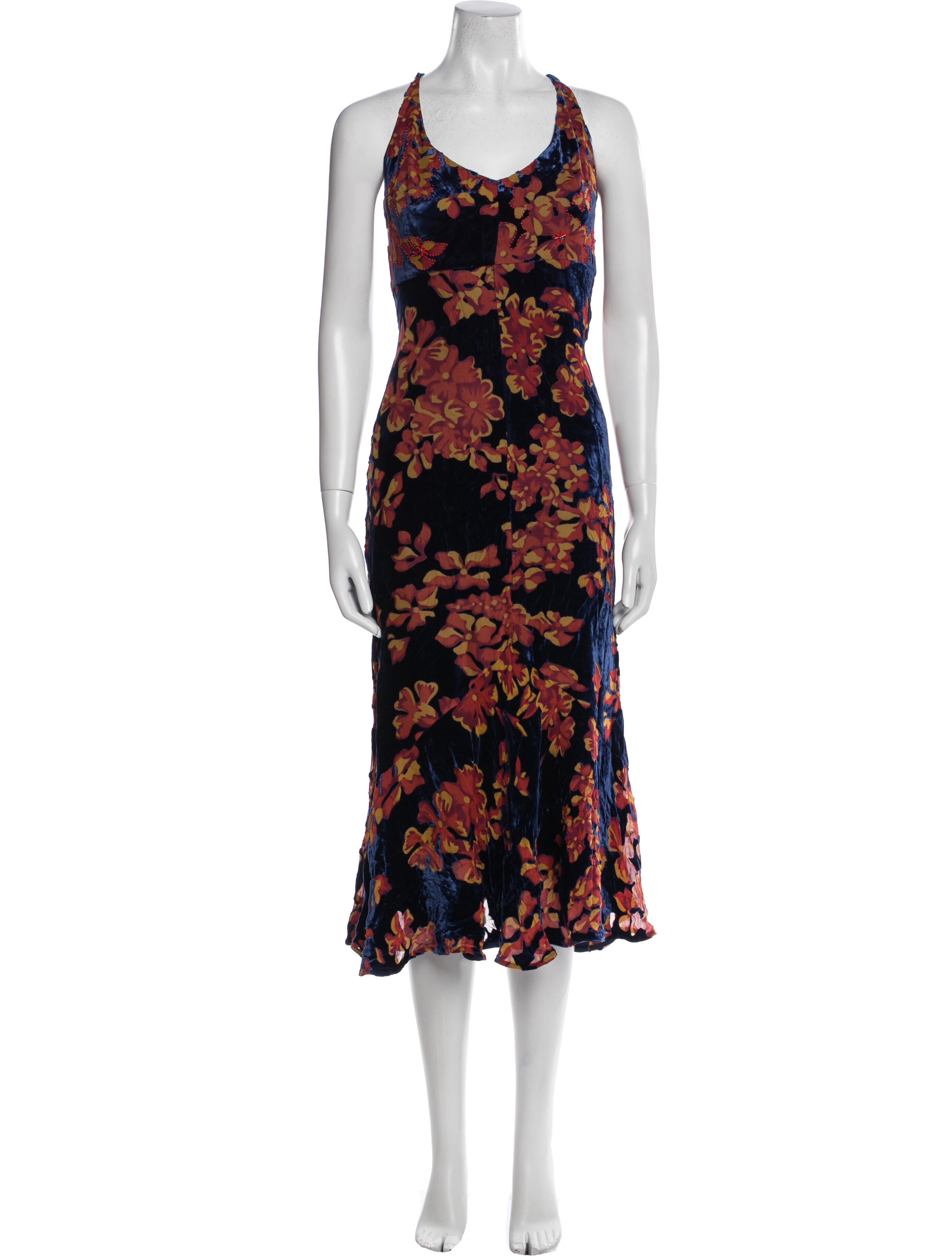 Saloni Floral Print Long Dress