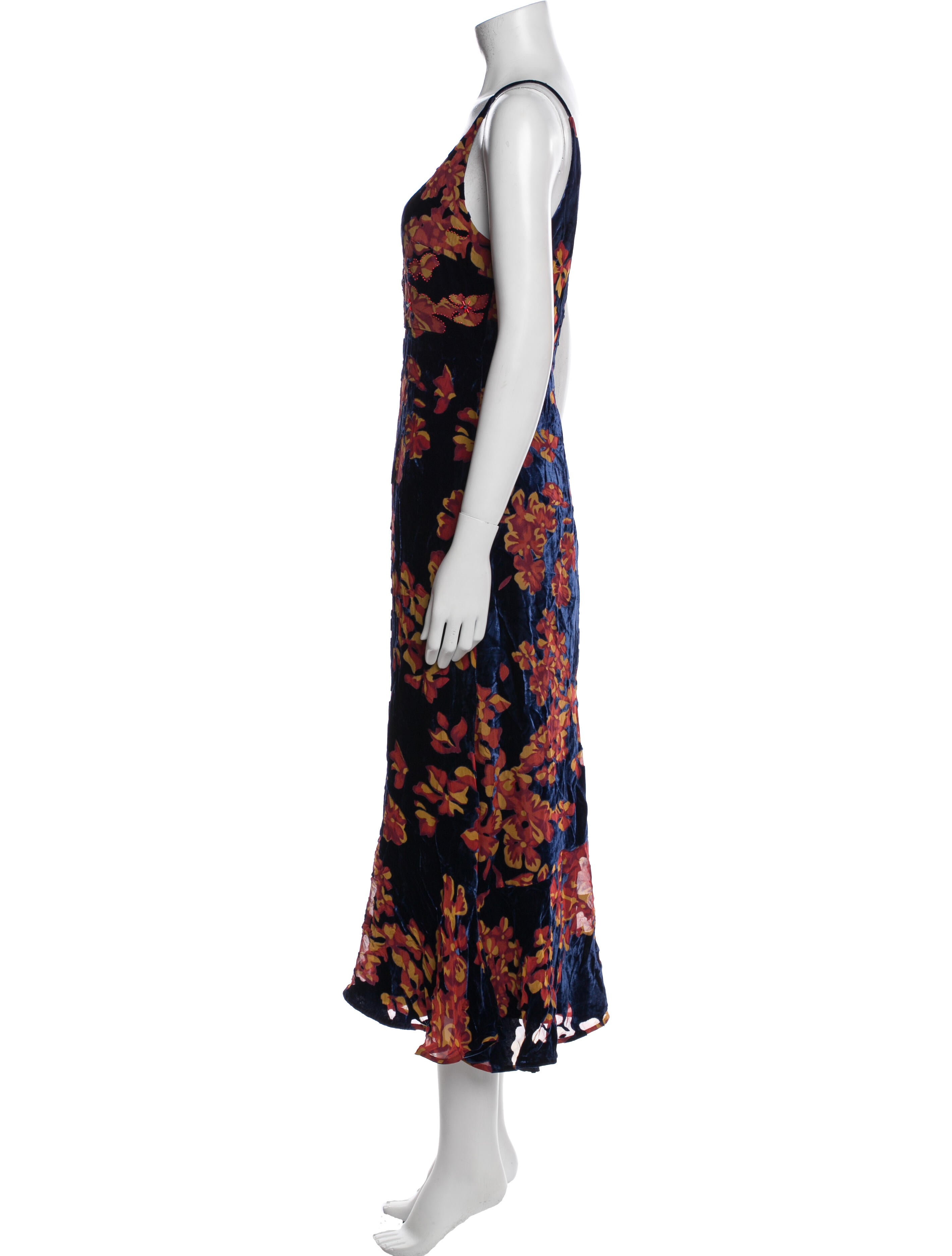 Saloni Floral Print Long Dress
