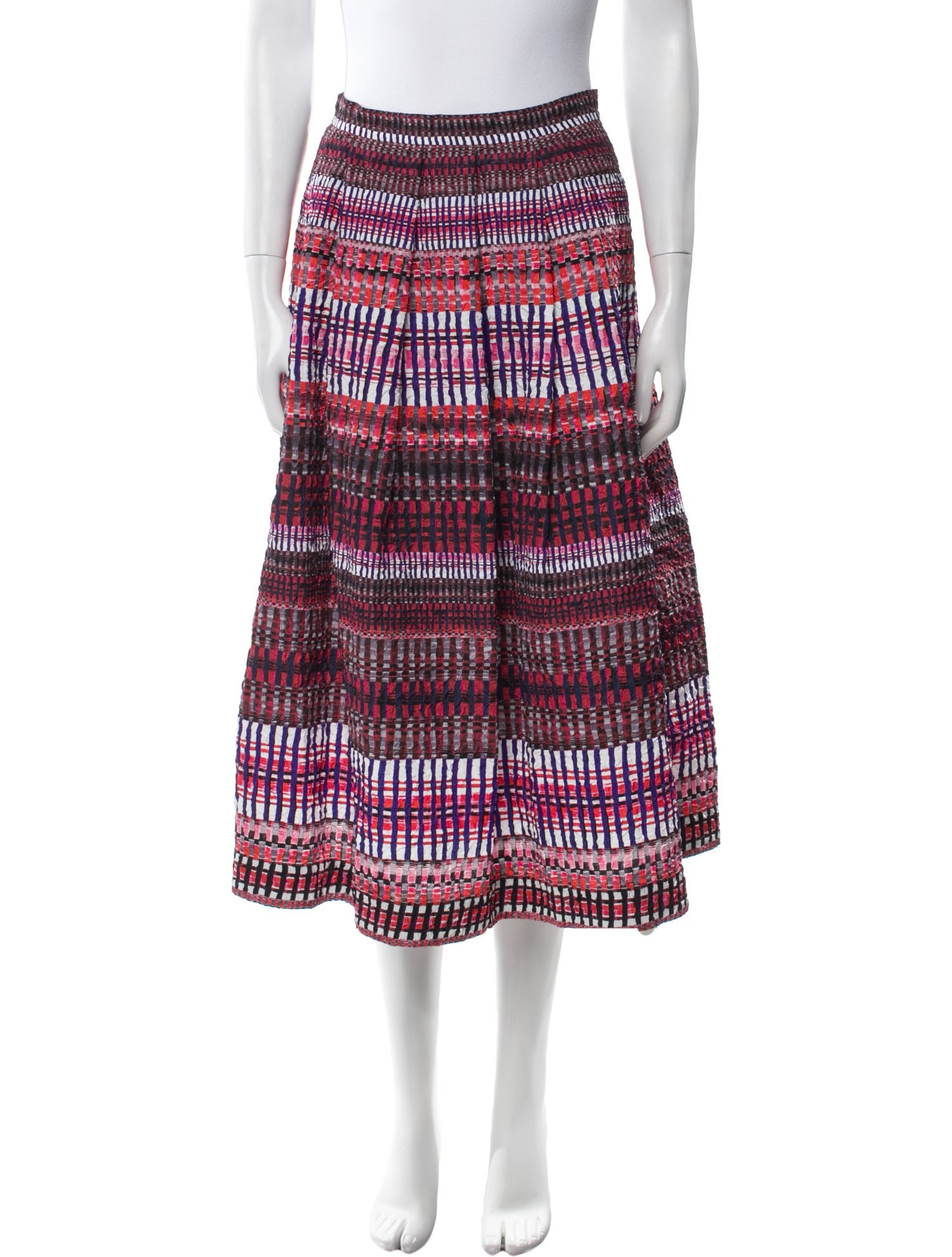 Saloni Striped Midi Length Skirt