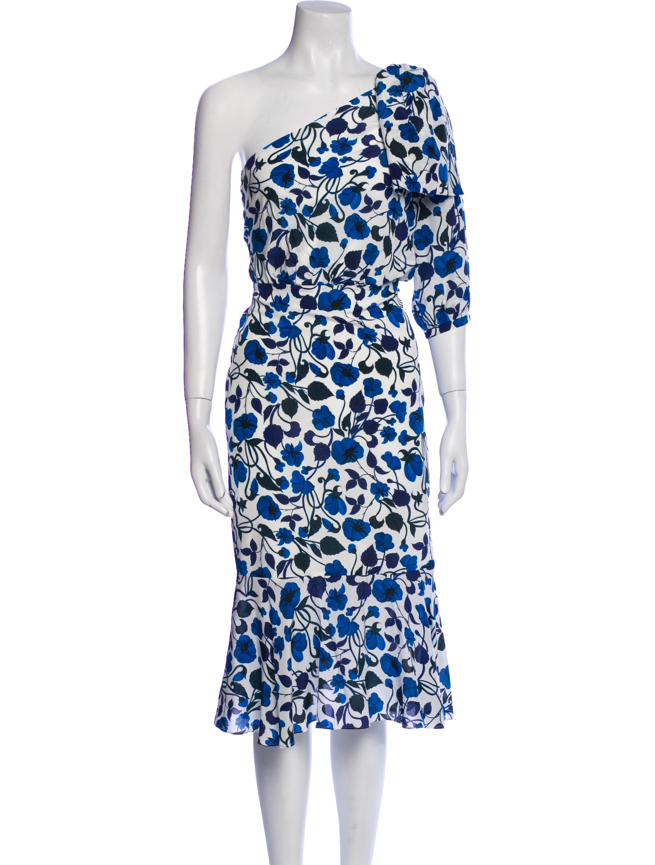 Saloni Silk Midi Length Dress