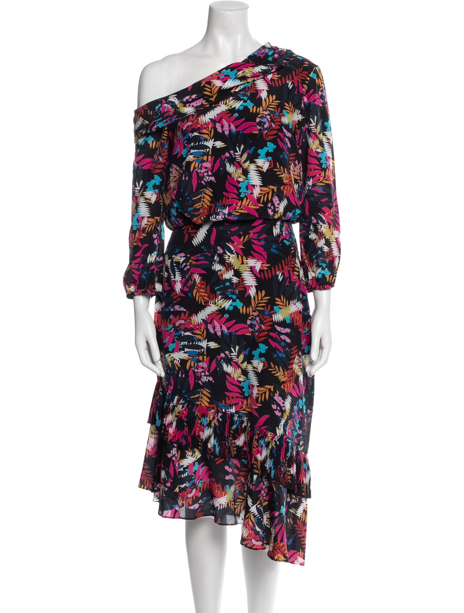 Saloni Silk Midi Length Dress